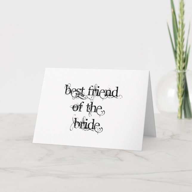 Carte Meilleur ami de la mariée (Devant)