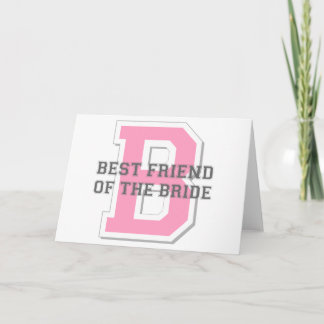 Carte Meilleur ami de la mariée Cheer