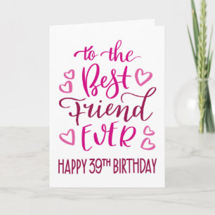 Carte Meilleur Ami de Tous les Temps 39e Anniversaire Ty