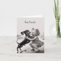 Meilleur ami d'un dachshund vintage