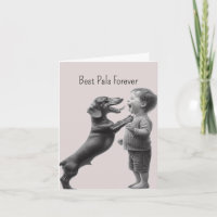Meilleur ami d'un dachshund vintage