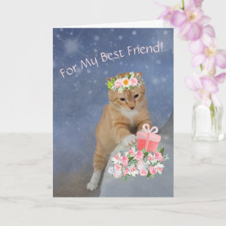 Carte Meilleur Ami Kitten Anniversaire