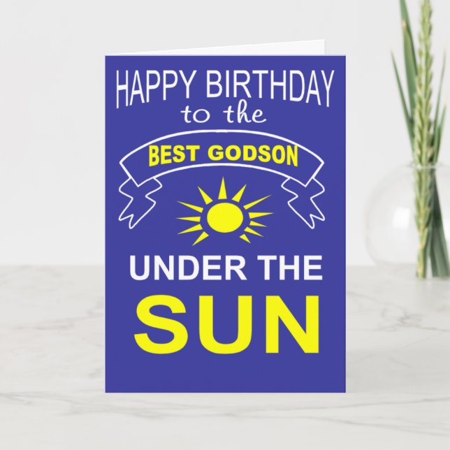 Carte meilleur anniversaire de godson (Devant)