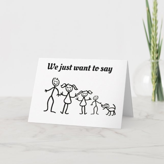 CARTE **MEILLEUR ANNIVERSAIRE JAMAIS** DE NOTRE FAMILLE  (Devant)