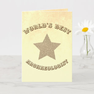 Carte Meilleur Archéologue du Monde Étoile d'Or
