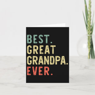 Carte Meilleur Arrière Grand-Père Jamais Drôle Rétro Vin