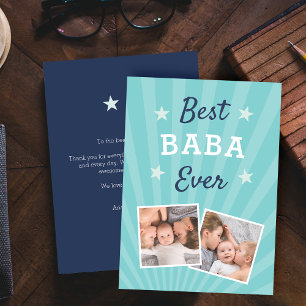 Carte Meilleur Baba jamais   Photo Fête des pères plat