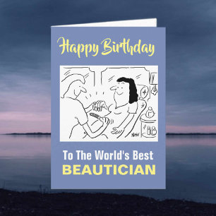Carte Meilleur Beauticien du monde - Joyeux anniversaire
