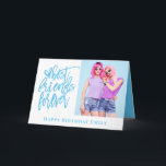 Carte Meilleur birman de Friends Forever Photo Blue<br><div class="desc">Prix du meilleur ami de la famille des blogueurs pour le meilleur friend sur le birthday. Easily add your own favorite photo of you both and personalise your greeting at the bottom and inside.</div>