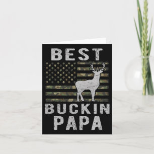 Carte Meilleur Bucking Papa Camouflage Drapeau Américain