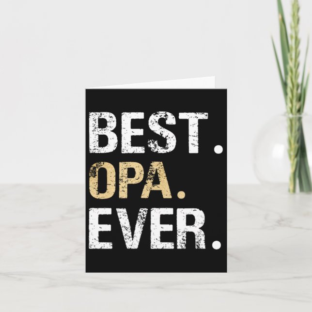 Carte Meilleur cadeau graphique Opa Opa de la part de la (Devant)