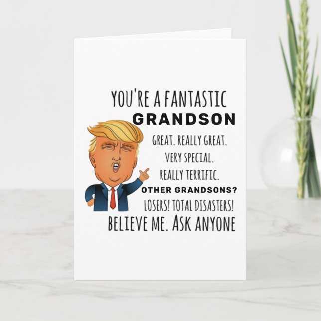 Carte Meilleur Cadeau Petit-Fils (Devant)