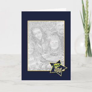 Carte Meilleur cadre photo Papa Star (grand)