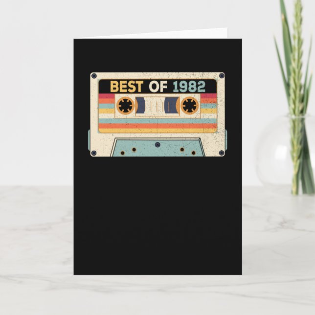 Carte Meilleur cassette audio d'anniversaire 1982 (Devant)