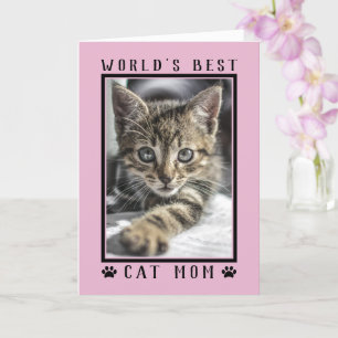 Carte Meilleur Chat au monde Maman Joyeux Anniversaire P