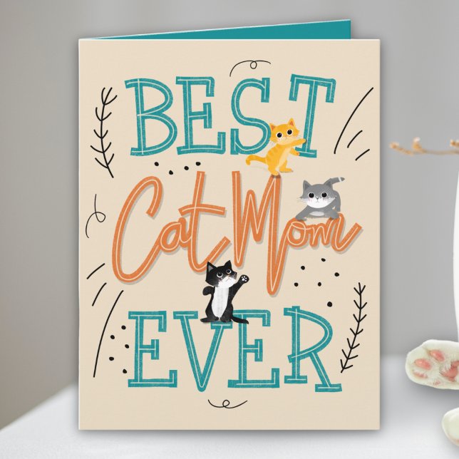 Carte Meilleur Chat Maman Kitty Fête des mères (Créateur téléchargé)