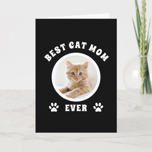 Carte Meilleur Chat Maman Toujours Personnalisé Photo Pe (Devant)