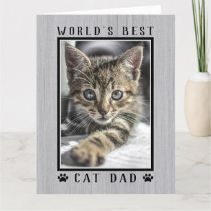 Carte Meilleur Chat Papa photo Joyeux anniversaire Rusti