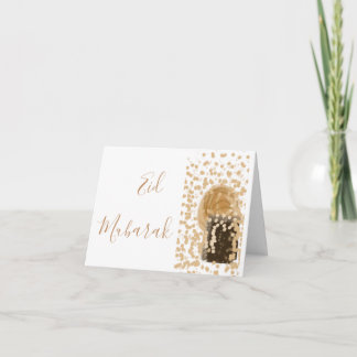 Carte meilleur chic doré élégant joyeux eid Moubarak
