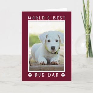 Carte Meilleur Chien Papa Photo Bourgogne Anniversaire