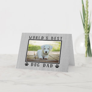 Carte Meilleur chien papa photo Fête des pères rustique