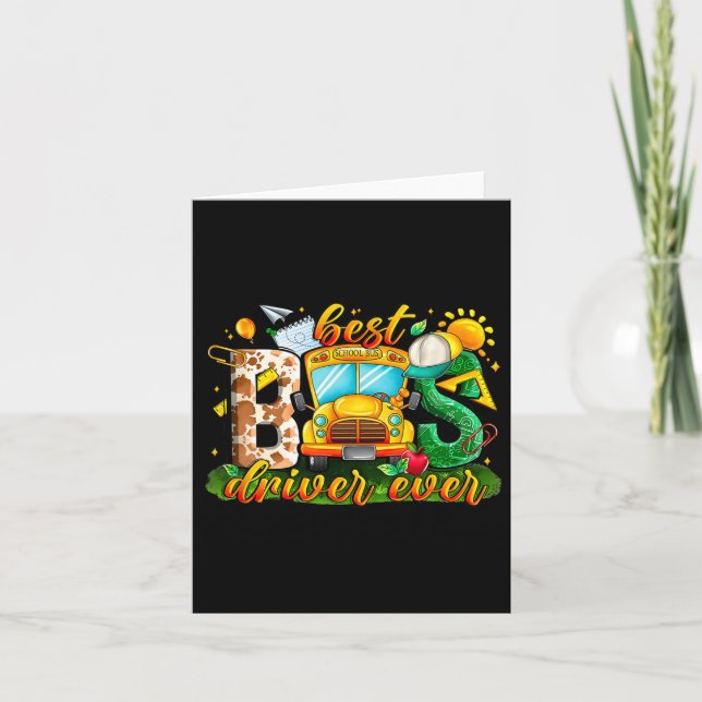 Carte Meilleur Conducteur D'Autobus Scolaire De Tous Les (Devant)