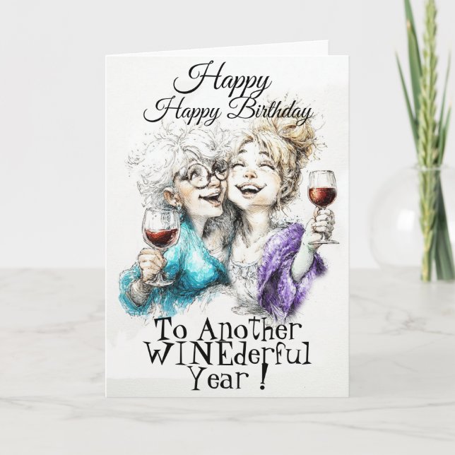 Carte Meilleur Copain Vin Anniversaire  (Devant)