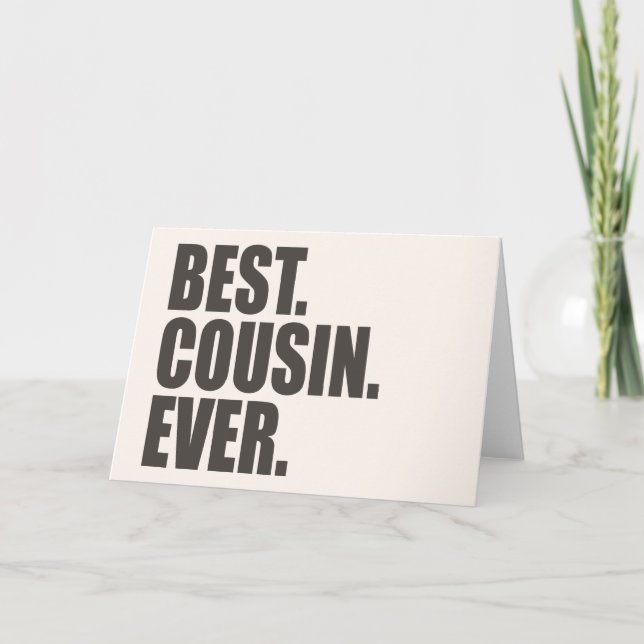 Carte Meilleur. Cousin. Jamais. (Devant)