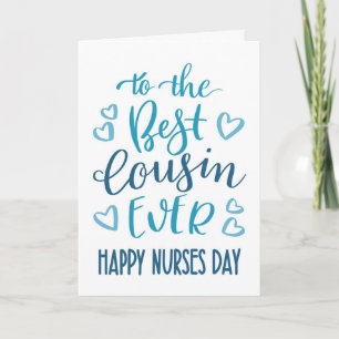 Carte Meilleur cousin jamais journée des infirmières typ