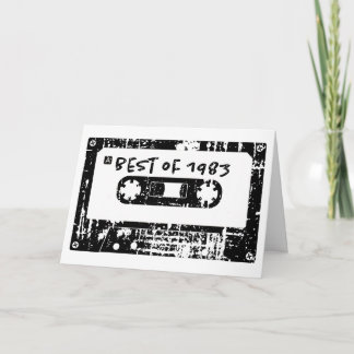 Carte Meilleur De 1983 Vintage Cassette Mix Tape Anniver
