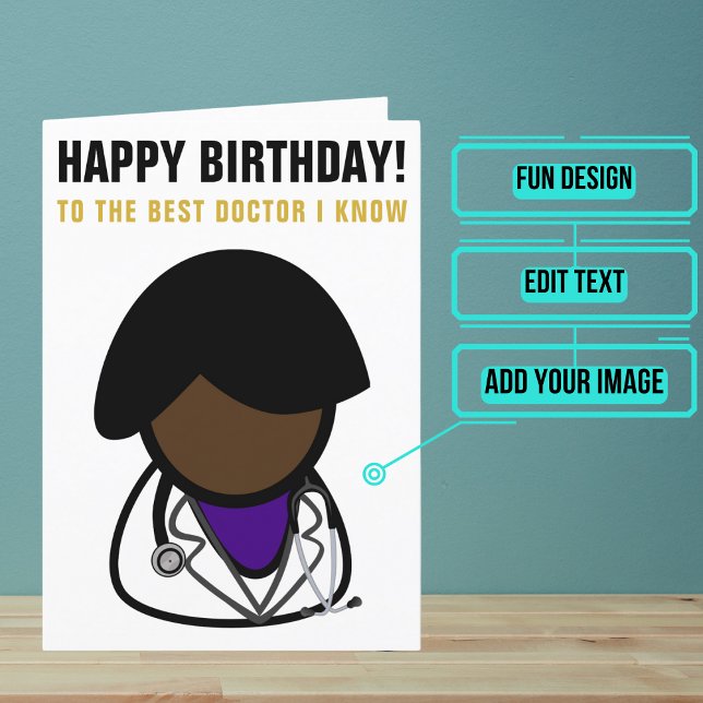 Carte Meilleur Docteur que je connaisse Anniversaire (This funny birthday card is for the physician / doctor friend or family member in your life.)