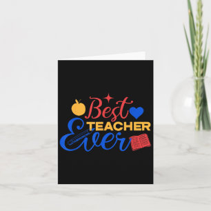 Carte Meilleur Enseignant Jour Mange Retour À L'École Po