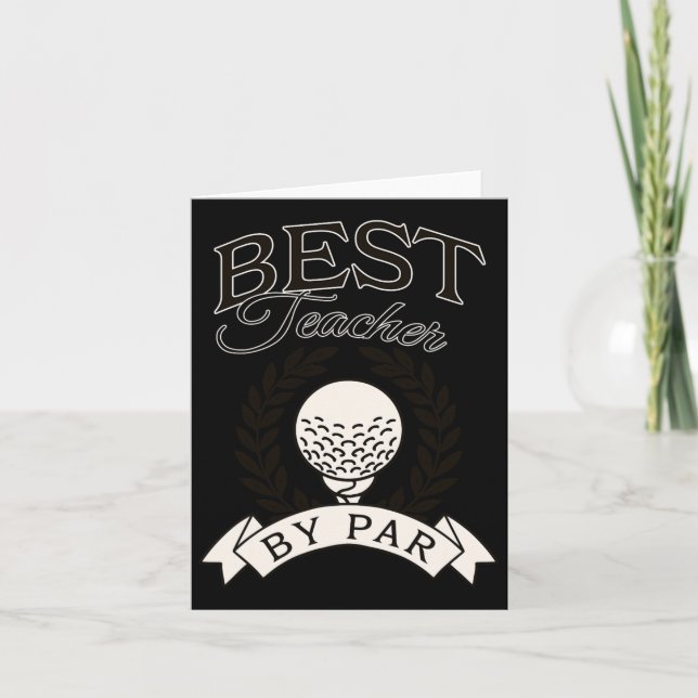 Carte Meilleur Enseignant Par Par Funny Golf Golfer (Devant)