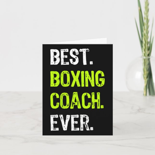 Carte Meilleur Entraîneur De Boxe Jamais (Devant)