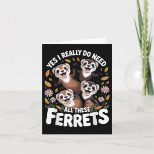 Carte Meilleur Ferret Art Pour Hommes Femmes Enfants Ani