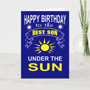 Carte meilleur fils sous le soleil anniversaire
