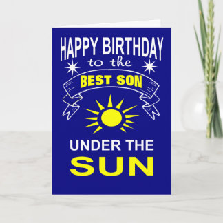 Carte meilleur fils sous le soleil anniversaire