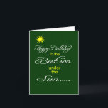 Carte Meilleur fils sous le soleil heureux voeu d'annive<br><div class="desc">cartes de fils,  cartes d'anniversaire de fils,  cartes d'anniversaire de fils</div>