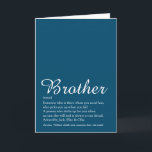 Carte Meilleur Frère du Monde Définition Écriture Bleue<br><div class="desc">Personnalisez pour votre frère spécial (grand ou petit) pour créer un cadeau unique. Un moyen parfait de lui montrer à quel point il est incroyable chaque jour. Conçu par Thisisnotme©</div>
