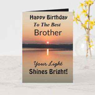 Carte Meilleur Frère Votre Lumière Brille Anniversaire