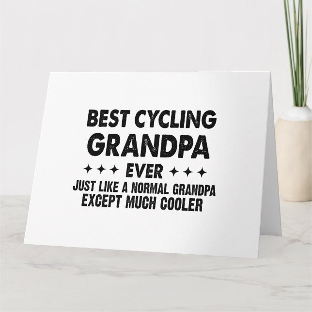 Carte Meilleur Grand-Père Cycliste de Tous les Temps Fêt (Devant)