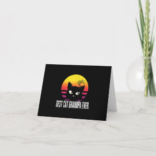 Carte Meilleur Grand-père de Chat Ever Cadeau Rétro Ch