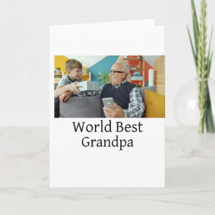 Carte Meilleur grand-père du monde ajouter un nom texte