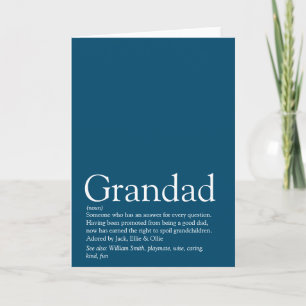 Carte Meilleur Grand-Père du Monde Définition