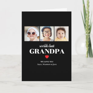 Carte Meilleur Grand-Père du Monde Nous t'aimons 3 Enfan
