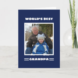 Carte Meilleur Grand-père du Monde Photo Personnalisée