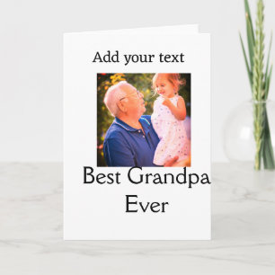 Carte Meilleur grand-père jamais nom de photo de grand-p