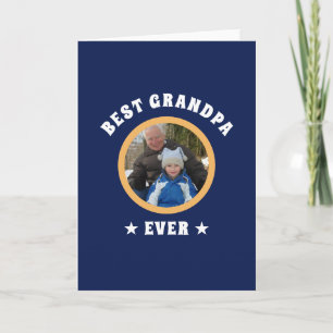 Carte Meilleur Grand-Père Personnalisé Photo de Famille