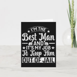 Carte Meilleur homme Mariage Groomsmen Funny Bride Bache