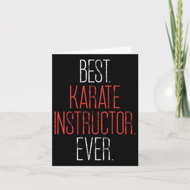 Carte Meilleur instructeur de karaté Ever Martial Arts P (Devant)